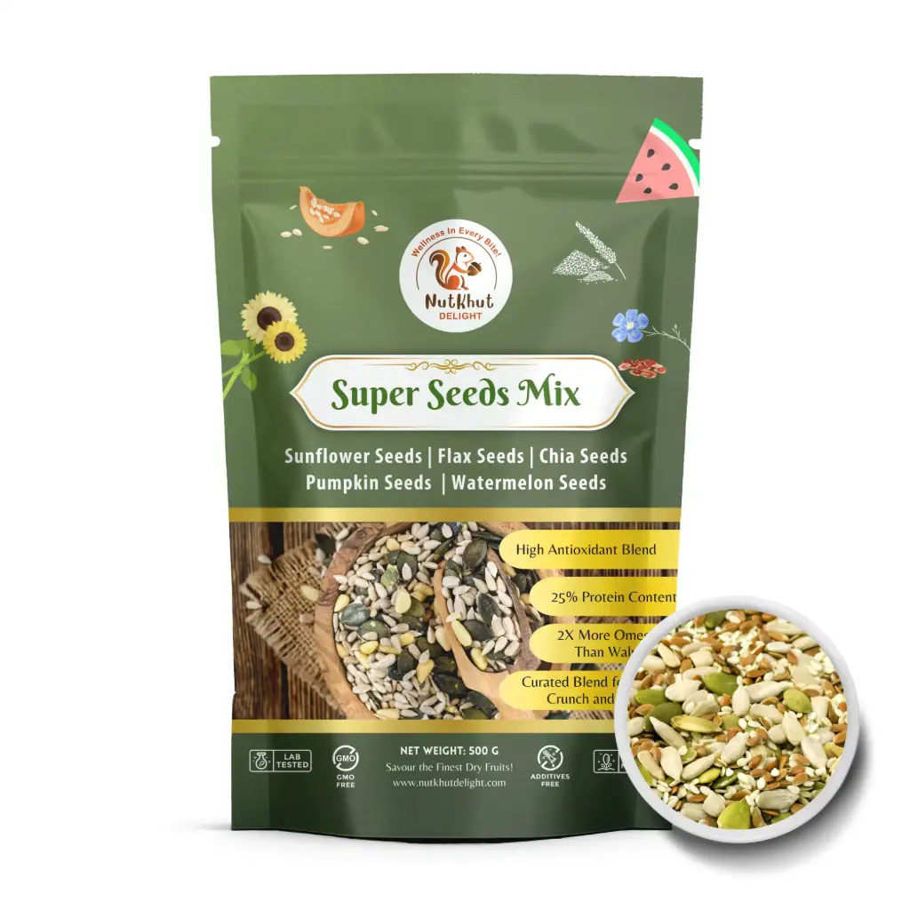 Super Seeds Trail Mix 500g | Chia, Pumpkin, Flax, Watermelon, Sunflower Seeds