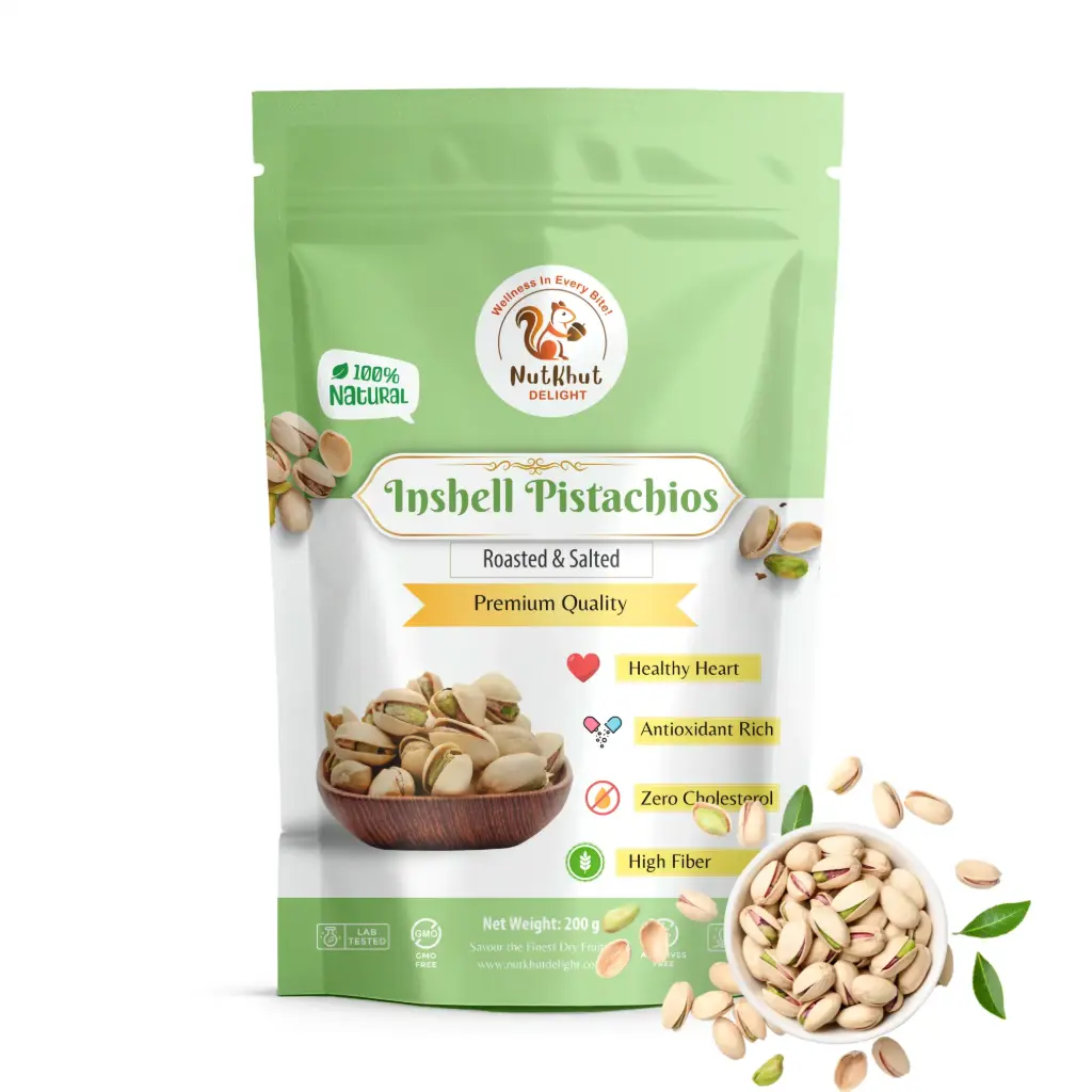 Inshell Pistachios Roasted & Salted, 200 g
