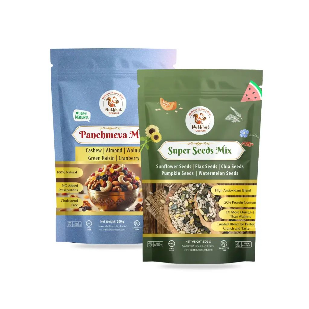 Nutkhut Delight Wholesome Delight Combo (Seeds 500g + Panchmeva 200g)