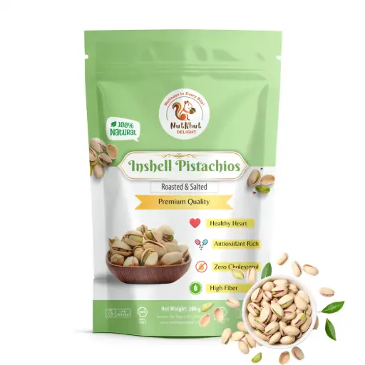 Inshell Pistachios Roasted & Salted, 200 g