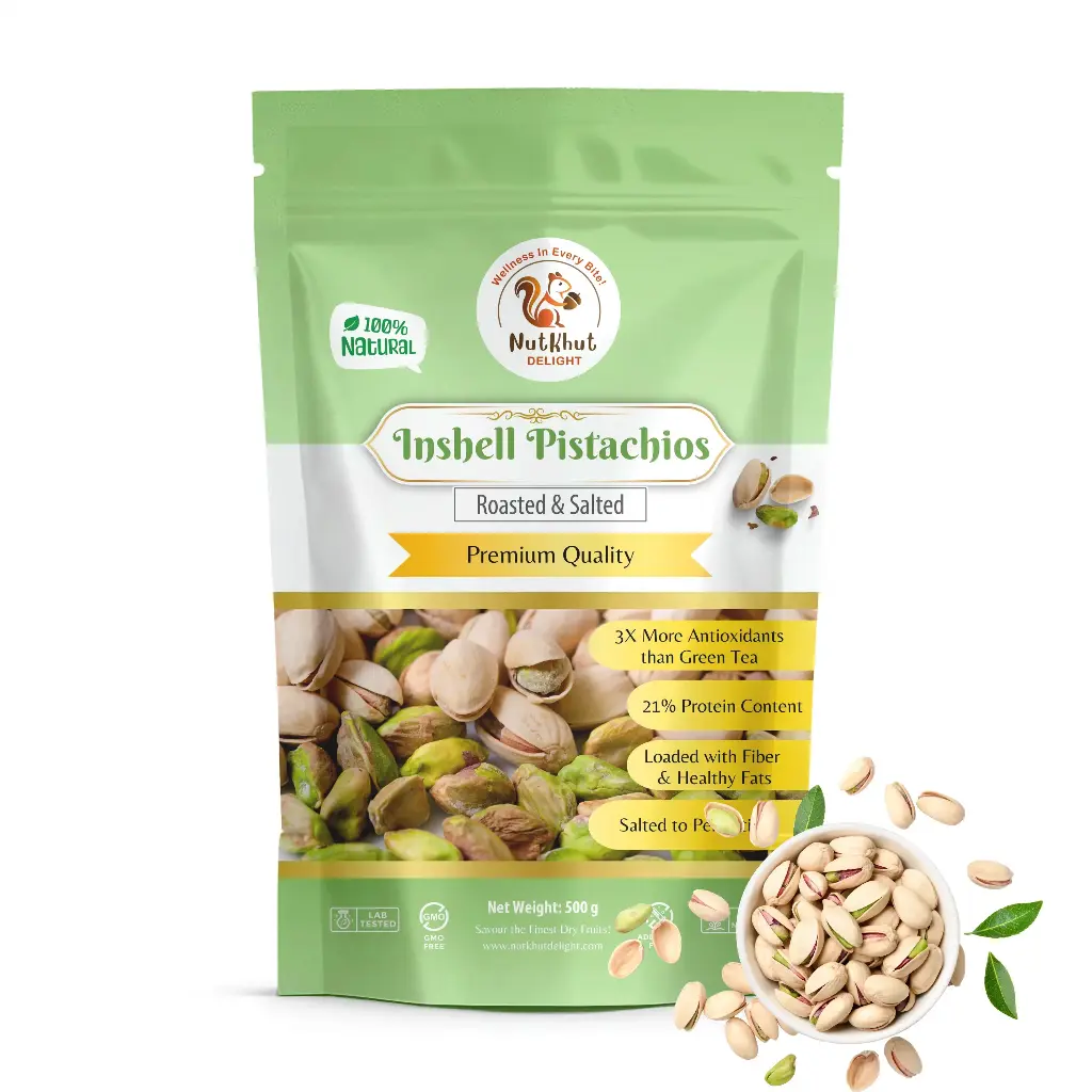 Inshell Pistachios Roasted & Salted, 500 g